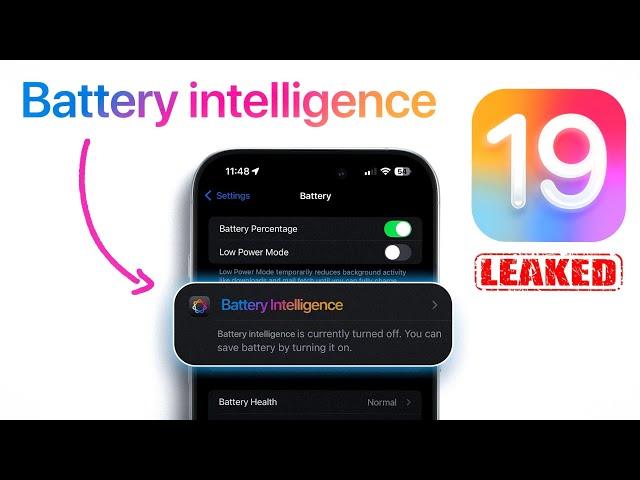 iOS 19 - Battery intelligence FEATURE LEAKED!