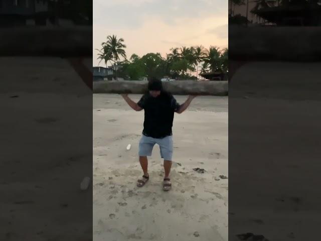 Venky doing his routine with what ever is available near the beach #goa #2022 #trending#excercise