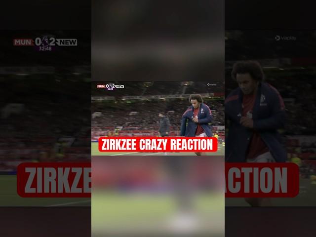 Joshua Zirkzee crazy reaction after being subbed off after 30 minutes  #manchesterunited