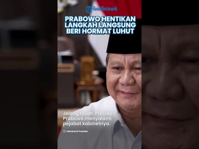 DETIK-DETIK Prabowo Hentikan Langkah Beri Hormat Luhut Jelang Rapat, Beda Sikap dengan Menteri Lain