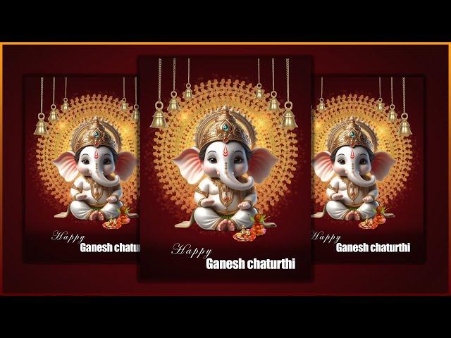 Ganesh Chaturthi Poster Design In Photoshop | Ganesh Chaturthi Social Media Poster #lordganesha