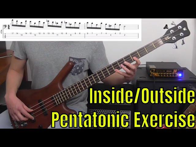 Inside/Outside Pentatonic Jazz Exercise for Bass Guitar - Bass Practice Diary - 5th May 2020