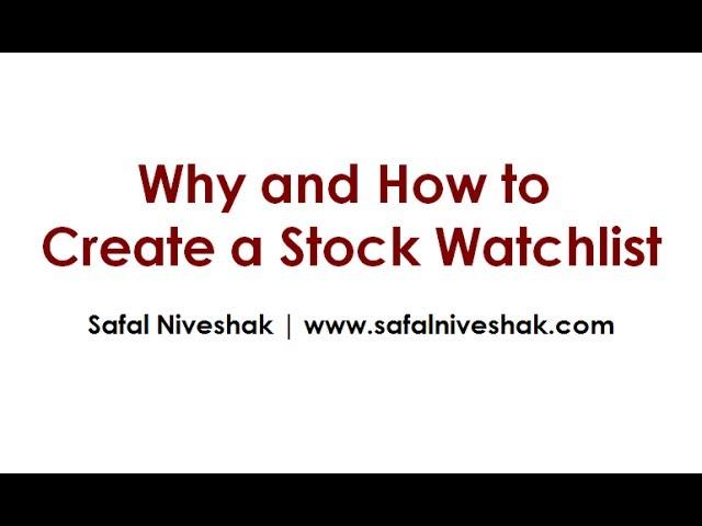 How to Create a Stock Watchlist in Google Spreadsheet