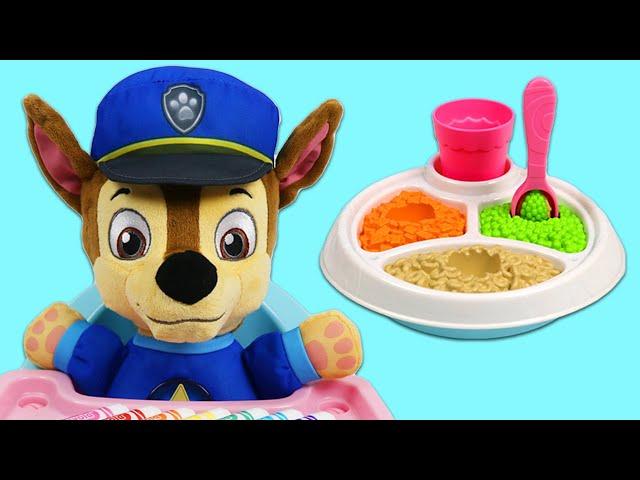 Feeding Paw Patrol Baby Chase A Healthy Meal!