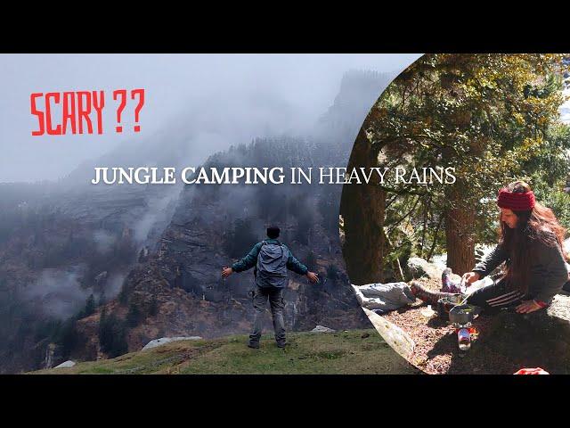 JUNGLE CAMPING in Heavy Rain | Camping at Hampta Pass route | Wandering_PS