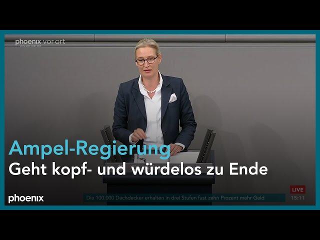 Alice Weidel (AfD) zur Regierungserklärung von Olaf Scholz zur aktuellen Lage am 13.11.24