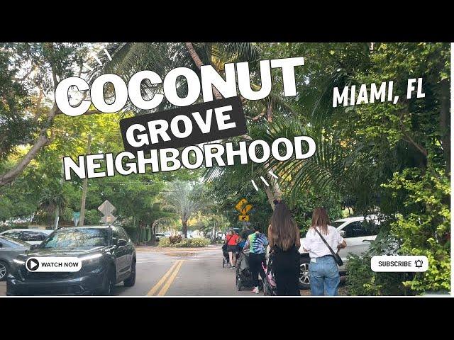 Coconut Grove Miami FL | One of the Charming Neighborhood in Miami | Florida DRIVE Tour Part 1/7