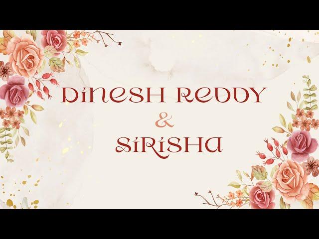 Dinesh Reddy & Sirisha Wedding Live Starts on 7:00 pm IST