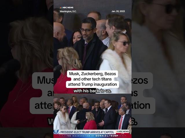 Musk, Zuckerberg, Bezos and other tech titans attend Trump inauguration