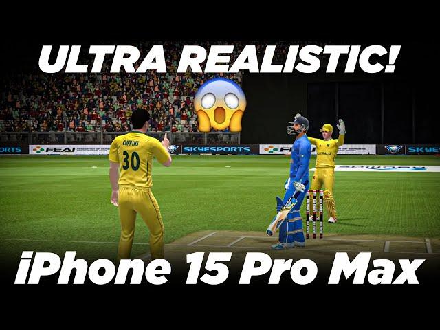 Real Cricket 24 on iPhone 15 Pro Max - IND vs AUS T20 (World Cup 23 Final Lineups) - Max Graphics