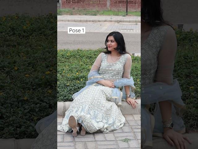 Sitting poses in Lehnga | Shanika Khurmi | #shorts