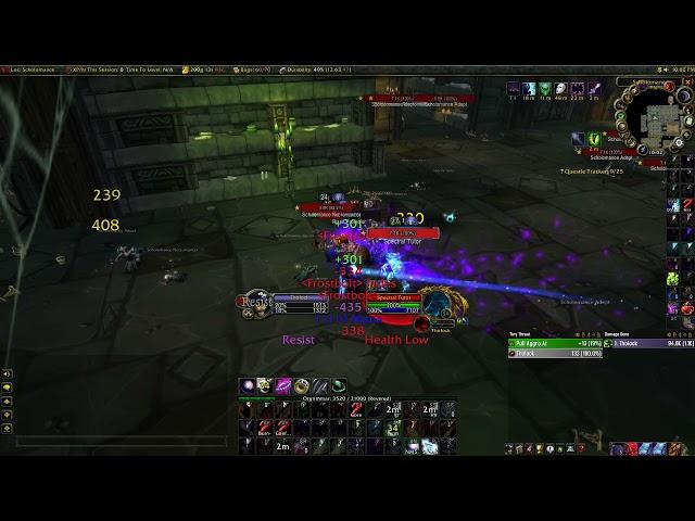 WoW TBC | Solo Warlock Scholomance Farm | ~300g/hour | 10-12 dark runes/hour