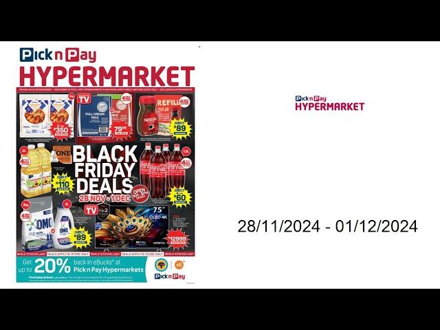 Pick n Pay specials - 28/11/2024 - 01/12/2024