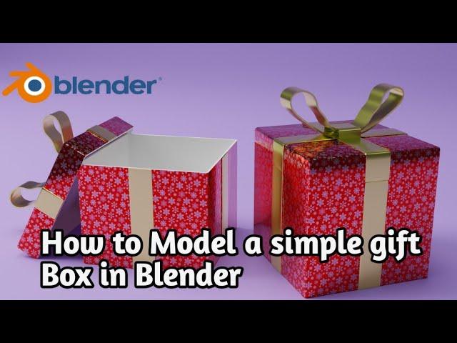 How to Model a Simple gift Box in Blender 3.6.6 how to Model a Christmas Gift Box in Blender