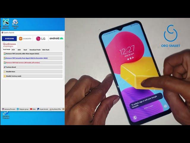 Samsung Galaxy M13 FRP Bypass Android 13 | One click Samfw Free Tools