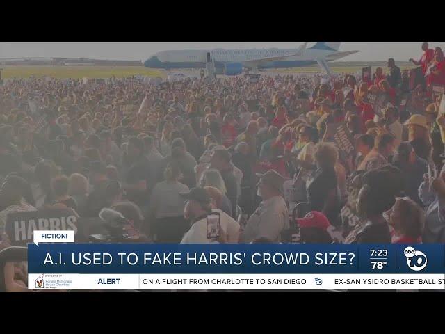 Fact or Fiction: Kamala Harris faking crowd size using AI?