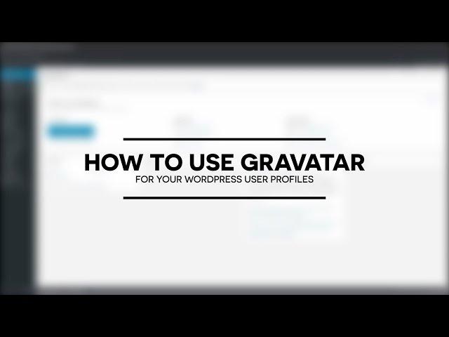 How to use Gravatar for user avatars in WordPress