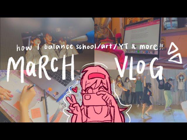 Balancing school, art, youtube and more  | sakuvlog ep.02
