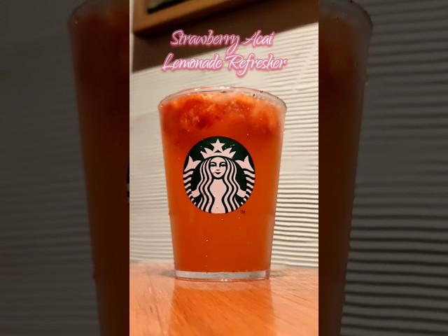 Sip into summer vibes with Starbucks newest delight Strawberry Acai Lemonade Refresher  #foodreels