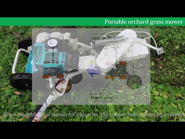 Easy grass mower for orchards