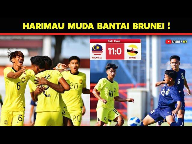 Malaysia U19 Kalahkan Brunei Darussalam 11-0 Tanpa Belas Kasihan !