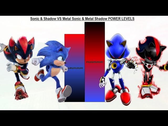 Sonic & Shadow VS Metal Sonic & Metal Shadow POWER LEVELS - Sonic 1 / Sonic 2 / Sonic 3