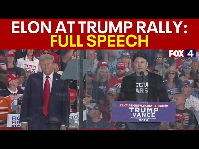 Elon Musk at Trump rally in Butler, PA: FULL SPEECH