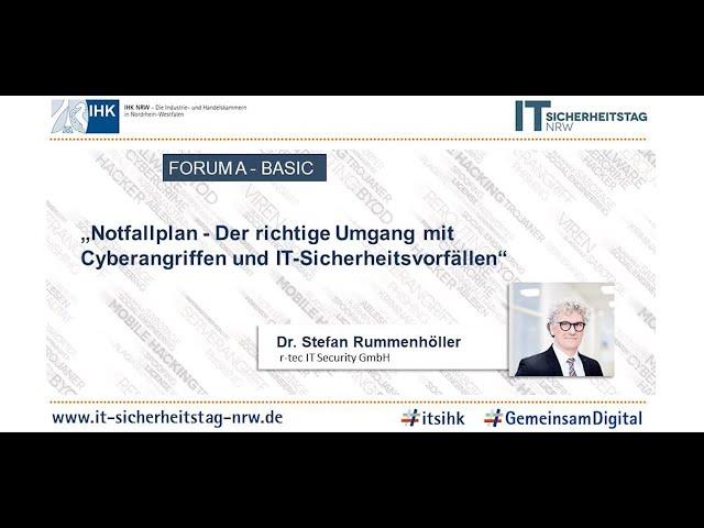 Notfallplan - Der richtige Umgang mit Cyberangriffen und IT-Sicherheitsvorfällen