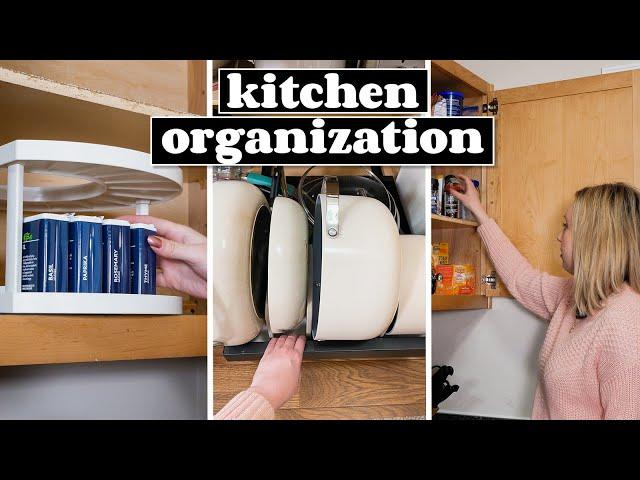 *TOP 10* items to organize your small kitchen!  (+Renter-friendly tips and tricks)