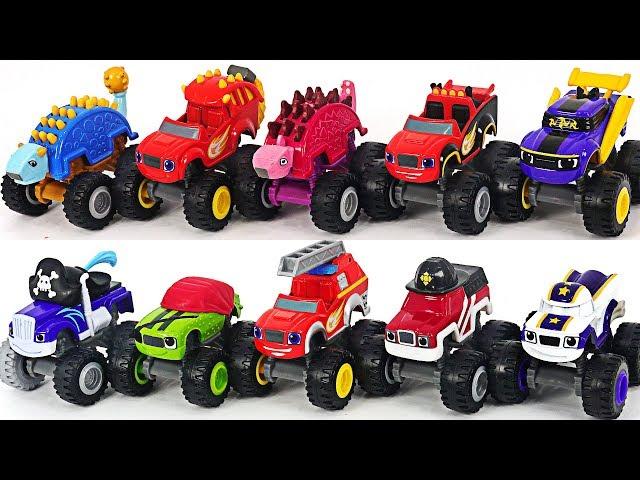 Blaze and The Monster Machines Dinosaur truck with PJ Masks! Go! #DuDuPopTOY