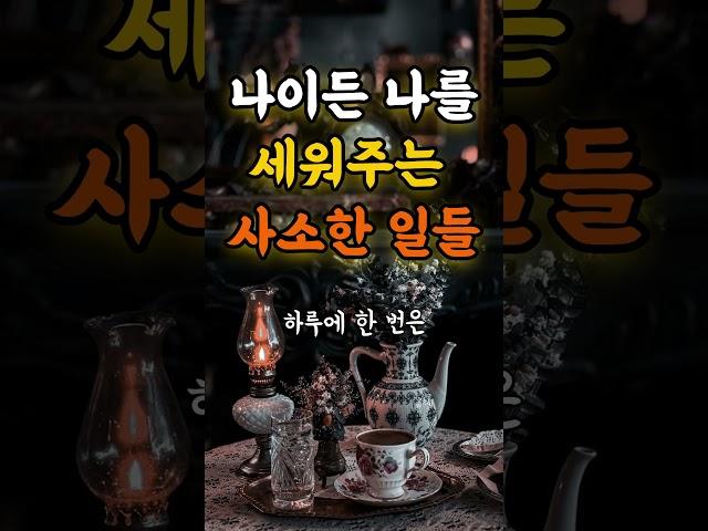 나이든 나를 세워주는 사소한 일들 인생조언 명언 철학 삶의지혜 좋은글 인간관계 중년의삶 인생명언 중년명언 인간관계 오디오북 인생명언#명언#좋은글 #중년조언#지혜