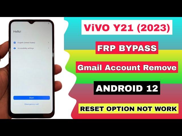 ViVO Y21 FRP BYPASS 2023 ( WITHOUT PC ) Vivo Y21 Google Account Lock Remove Android 12