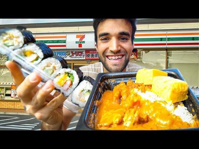 LIVING on JAPANESE CONVENIENCE STORES in TOKYO for 24 HOURS!