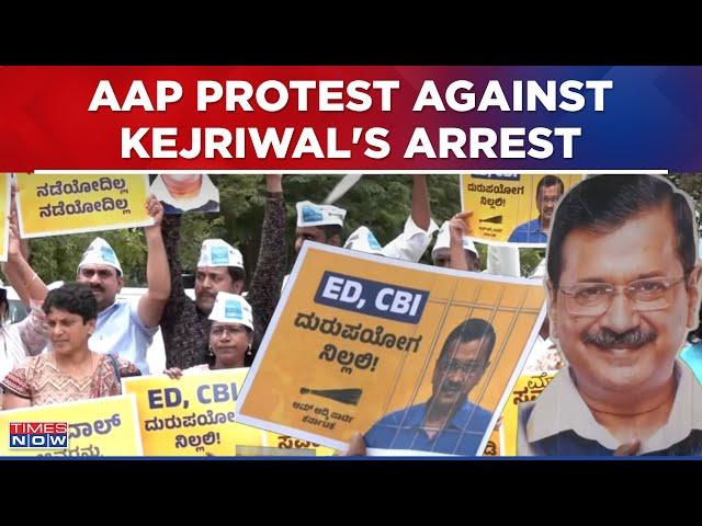 AAP Organizes Nationwide Protest Against Delhi CM Arvind Kejriwal's CBI Arrest