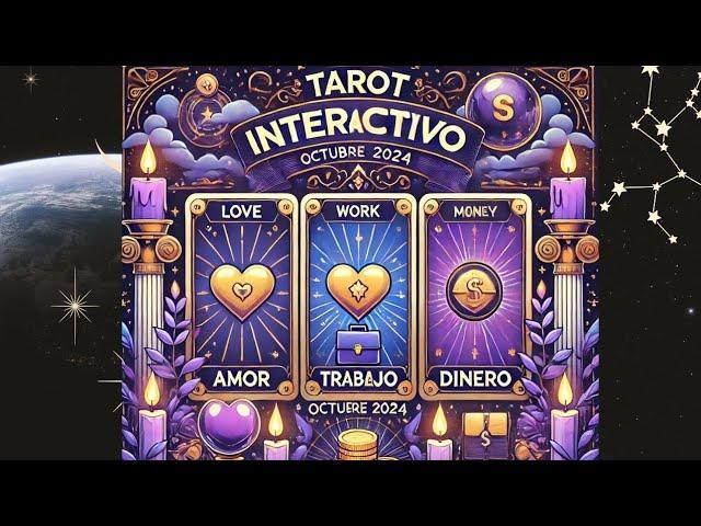  TAROT INTERACTIVO OCTUBRE 2024 | Amor, Trabajo, Finanzas y Más  #tarotinteractivo