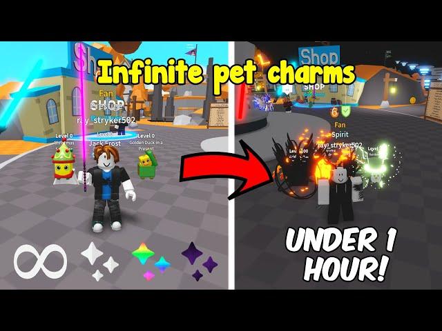 How to get *INFINITE* pet charms in SABER SIMULATOR! (roblox)