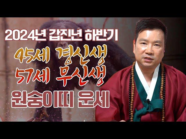 2024년 ‘원숭이띠’ 하반기 운세 / 나가는 삼재 45세 경신생 57세 무신생 #용한점집 #사주