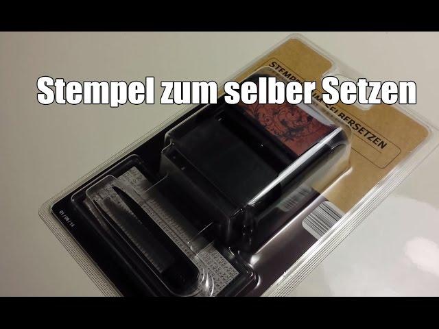 Stempel zum Selbersetzen vom Aldi