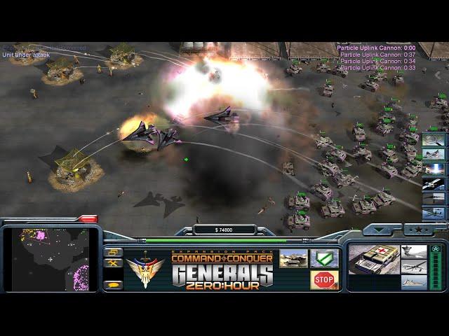 C&C Generals - Zero Hour: 1 vs. 7 - Super Weapon vs. 7 Hard Stealth