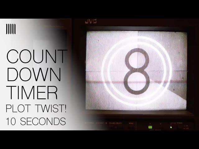 10 second Countdown Movie Timer - Classic Black and White