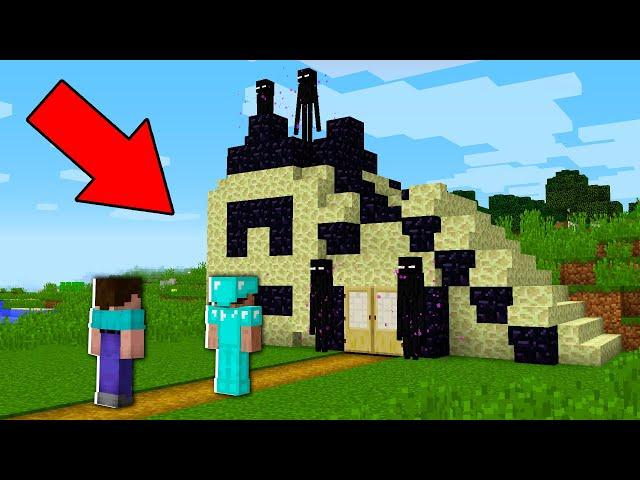 Minecraft Battle: Noob Found Enderman House base Noob vs Pro