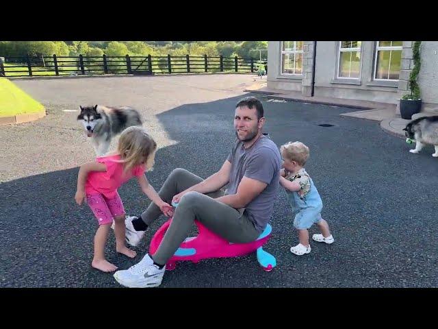 Daddy Daycare! When Your Dogs Won’t Pull You!!