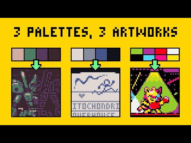 Testing out 3 brand new pixel art palettes!