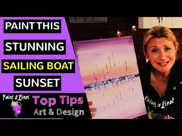 How a pallet knife can make lines simple in acrylic painting.