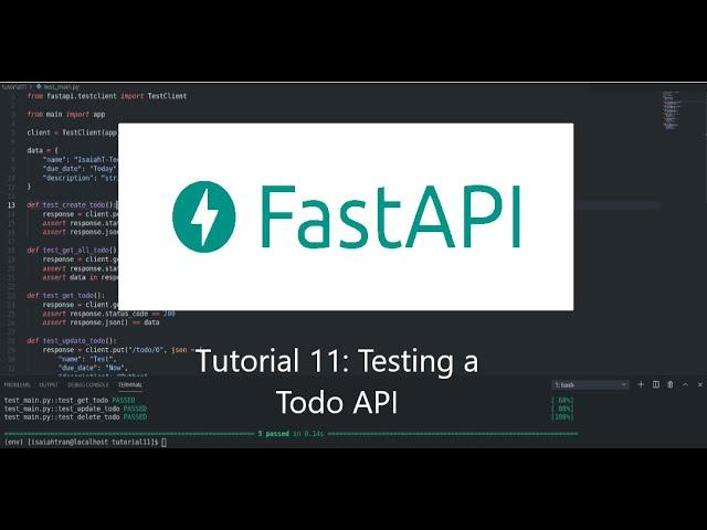 FastAPI Series | Tutorial 11 (Testing A Todo API)