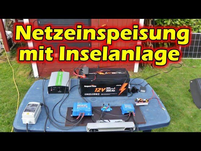 Nachteinspeisung Netzeinspeisung mit Inselanlage