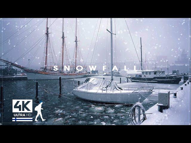 3 Hours of Heavenly Snowfall Walks in Finland - Slow TV 4K