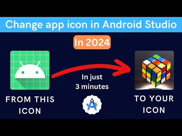 How to change app icon in Android Studio || App icon Android Studio || 2024