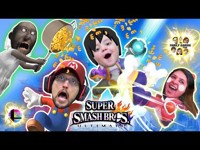 Super Smash Bros ULTIMATE Macaroni!!  FGTEEV Pasta Time (All Characters not UNLOCKED but Granny lol)