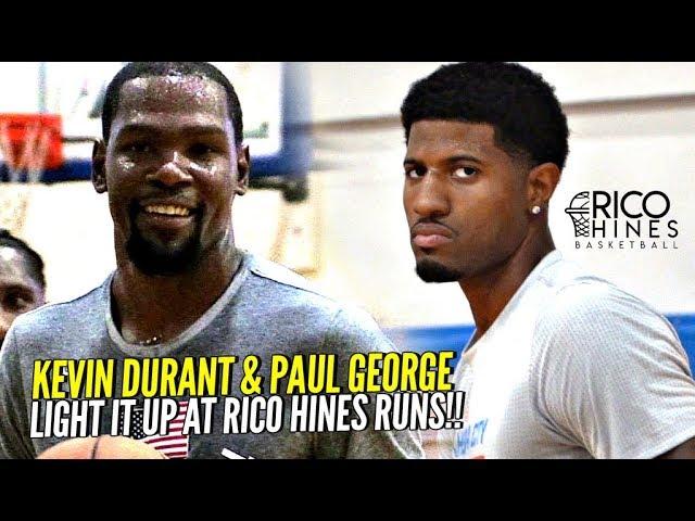 Kevin Durant & Paul George LIGHT IT UP at Rico Hines Private Runs!! Warriors Trio Looking Nice!